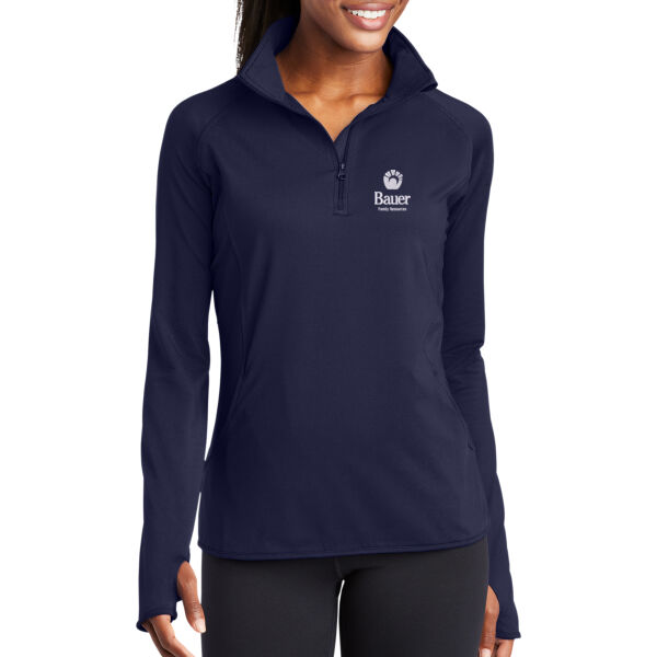 Bauer Family Resources Embroidered - Ladies Sport Wick ® Stretch 1/4 Zip Pullover Thumbnail