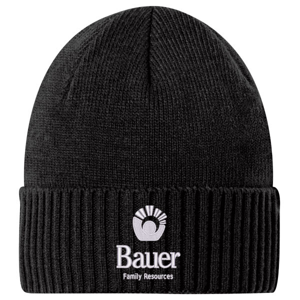 Bauer Family Resources Embroidered - Rib Knit Cuff Beanie Thumbnail